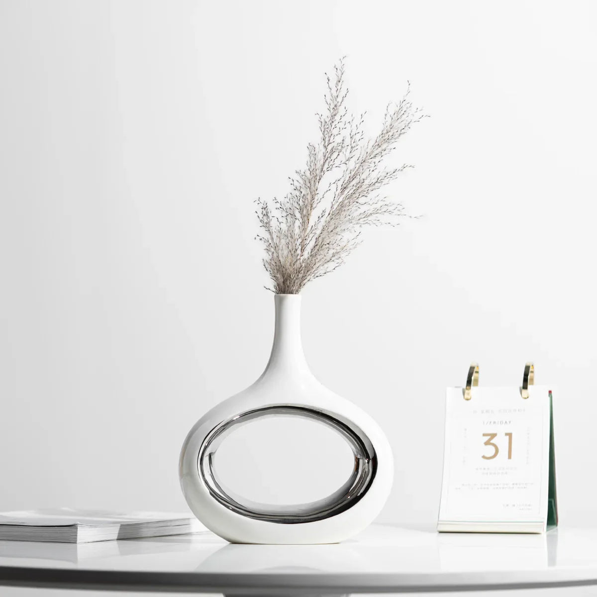 Afralia™ Golden Flower Vase for Home Decoration and Flower Arrangement