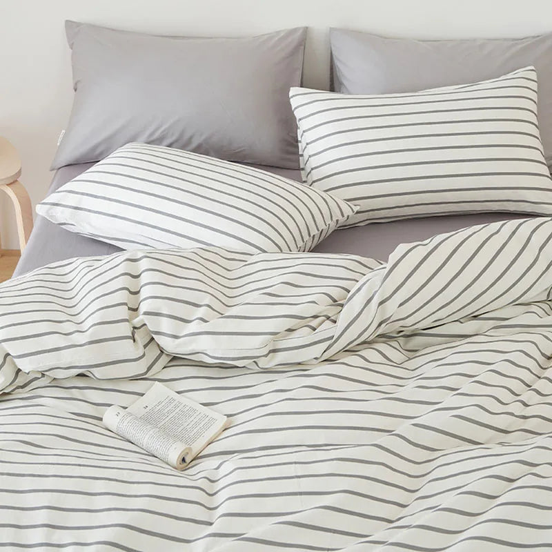 Afralia™ Soft Cotton Single Duvet Cover - Cozy Nordic Comforter, All Seasons