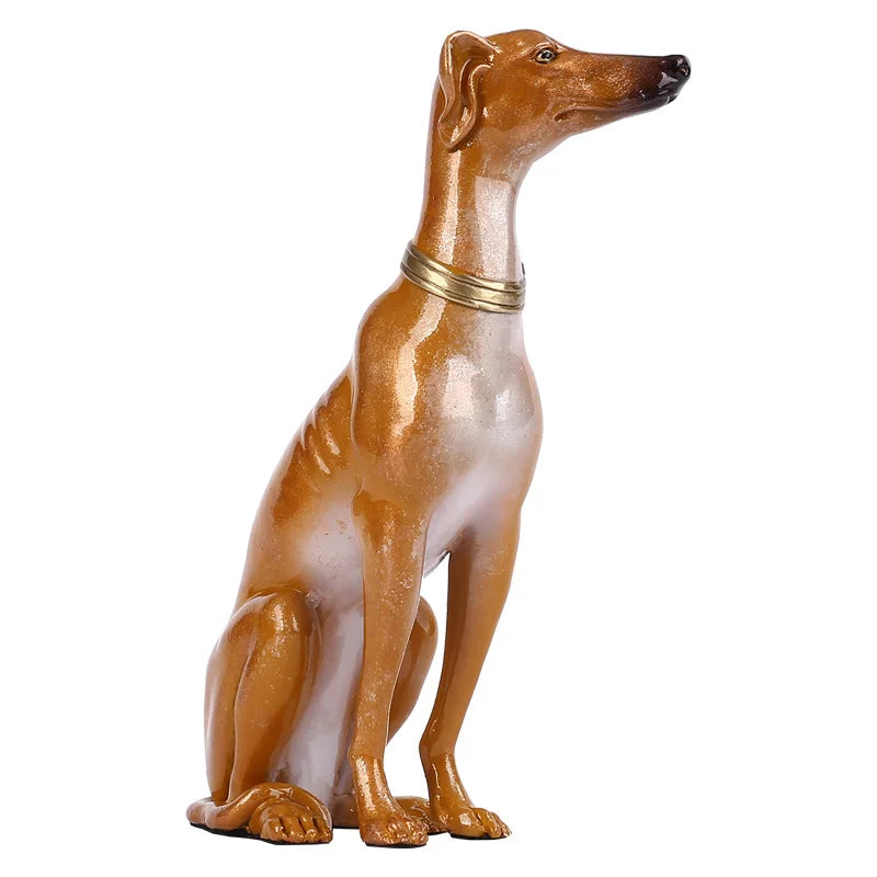 Afralia™ Greyhound Metal Sculpture: Handcrafted Dog Figurine for Home Decor