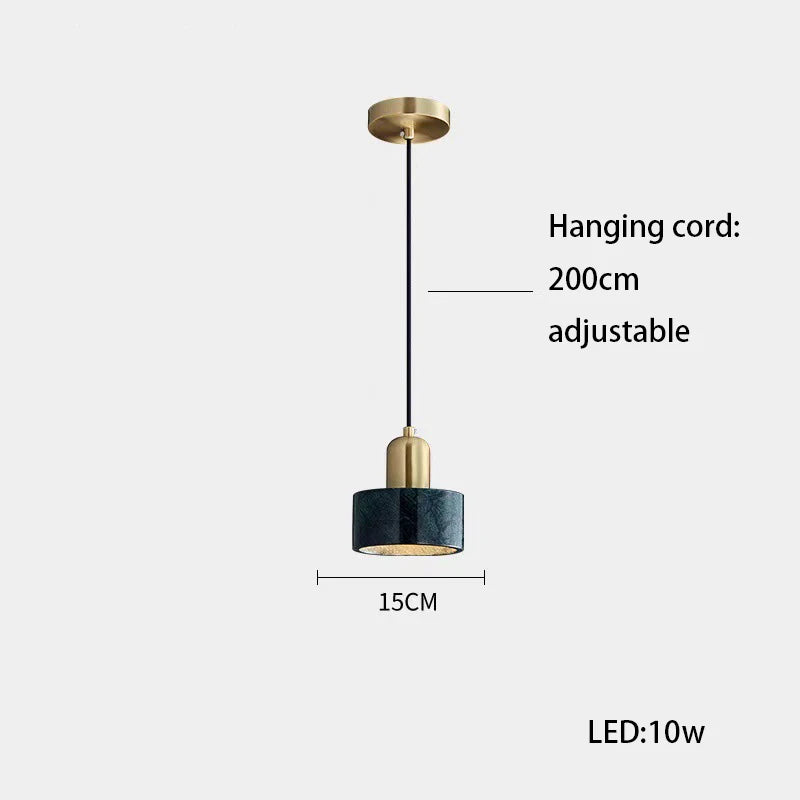 Afralia™ LED Marble Stone Pendant Light for Dining Room