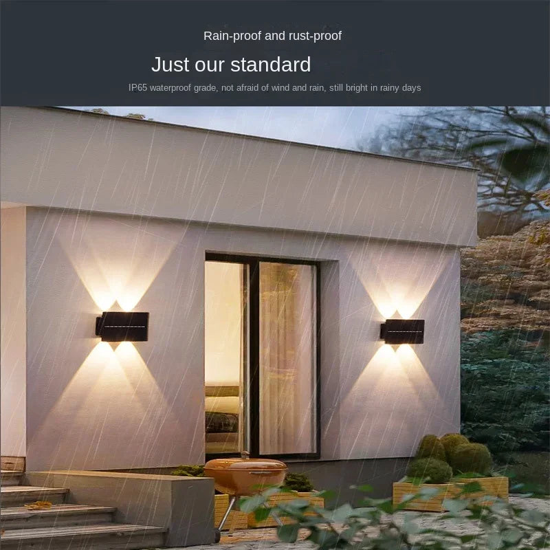 Afralia™ Solar Villa Wall Wash Light - Waterproof Outdoor Wall Lamp