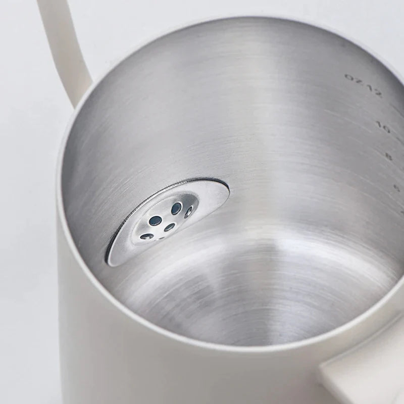 Afralia™ Stainless Steel Milk Frothing Pitcher Jug Gooseneck Kettle Pot - 600ml