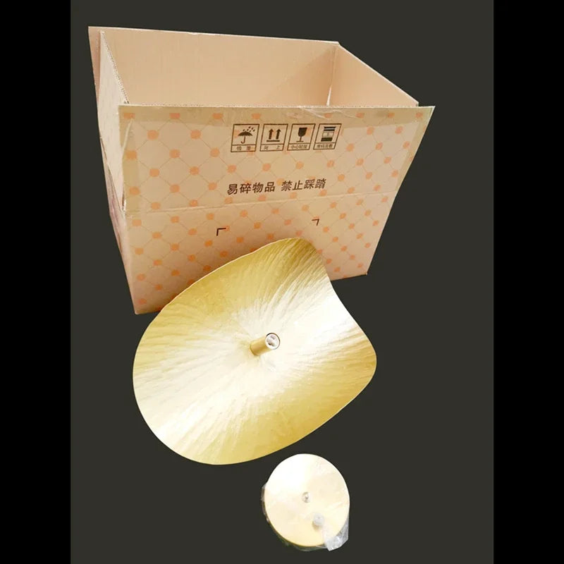 Afralia™ Leaf Light Copper Chandelier Pendant Lamp for Bedside Living Room Dining Bar