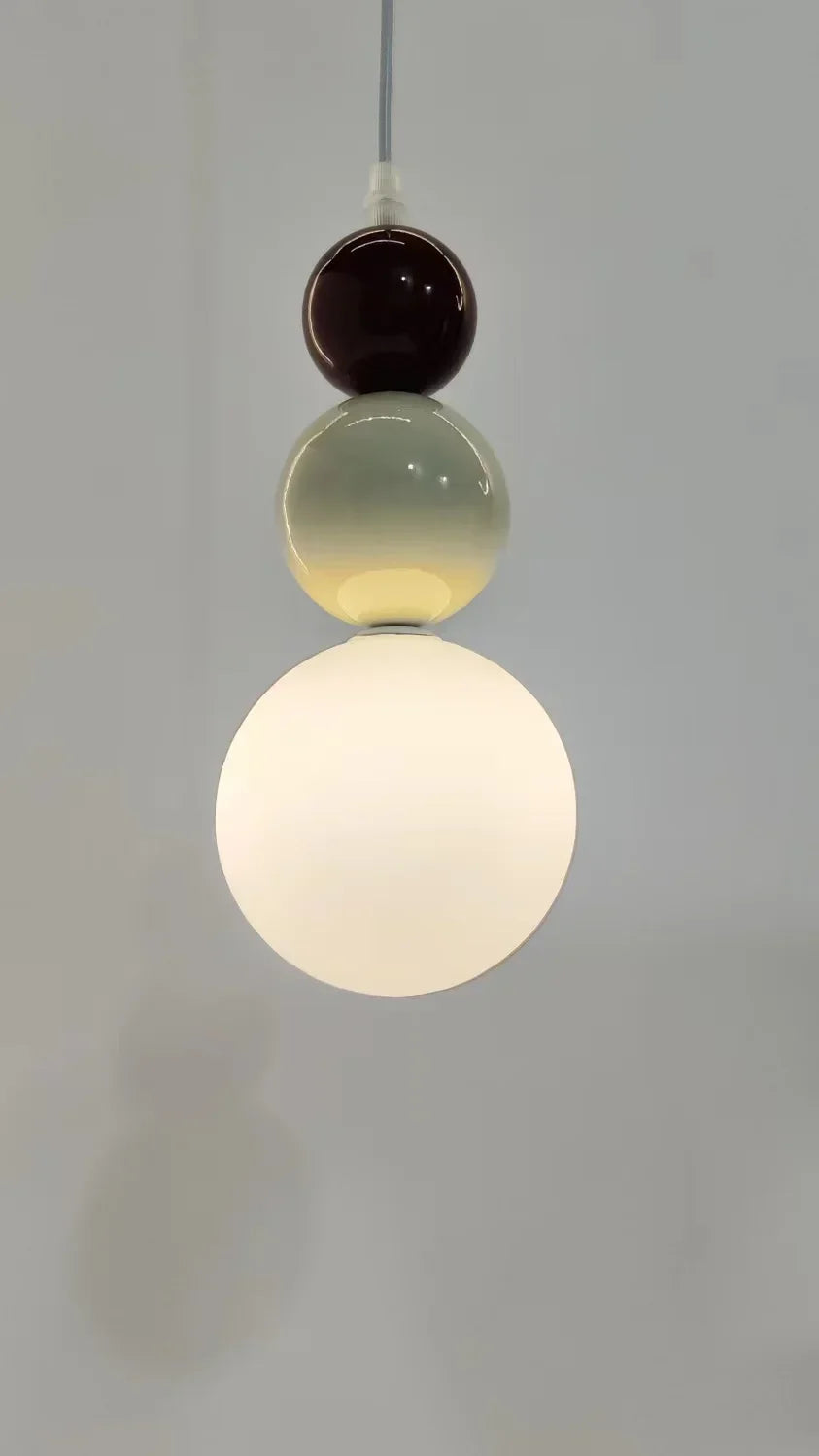 Afralia™ Nordic Three Ball Pendant Lamp Colorful Chandelier