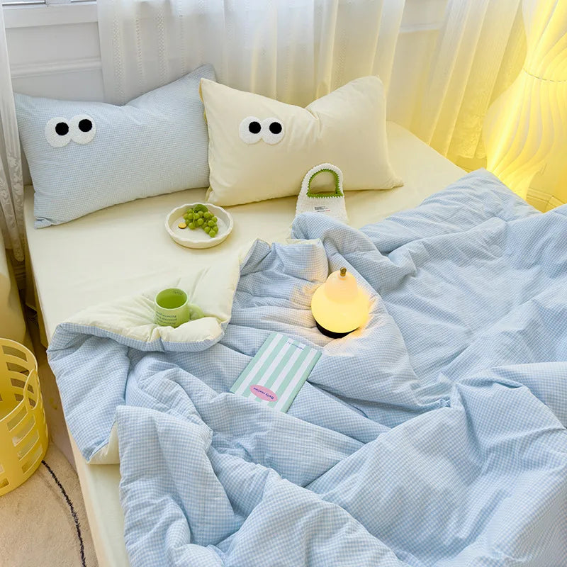 Afralia™ Summer Striped Blanket: Simple, Comfortable, and Breathable for Cool Home Bedspread.