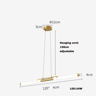Afralia™ Art Deco LED Gold Chandelier for Dinning Room