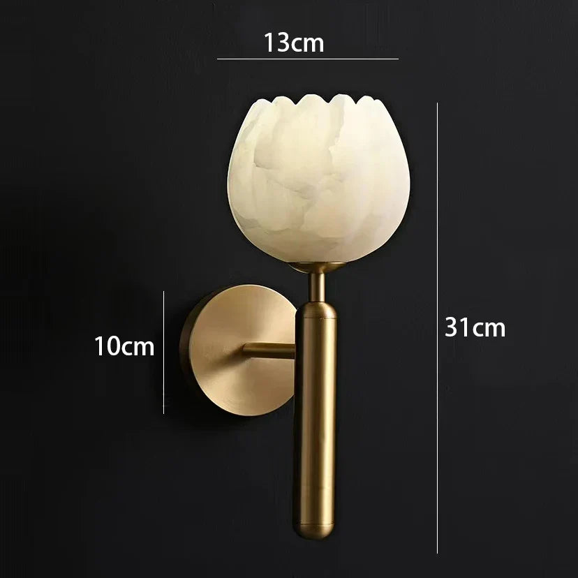 Afralia™ Gray Glass Wall Lamp - Modern Living Room Decor Sconce Light