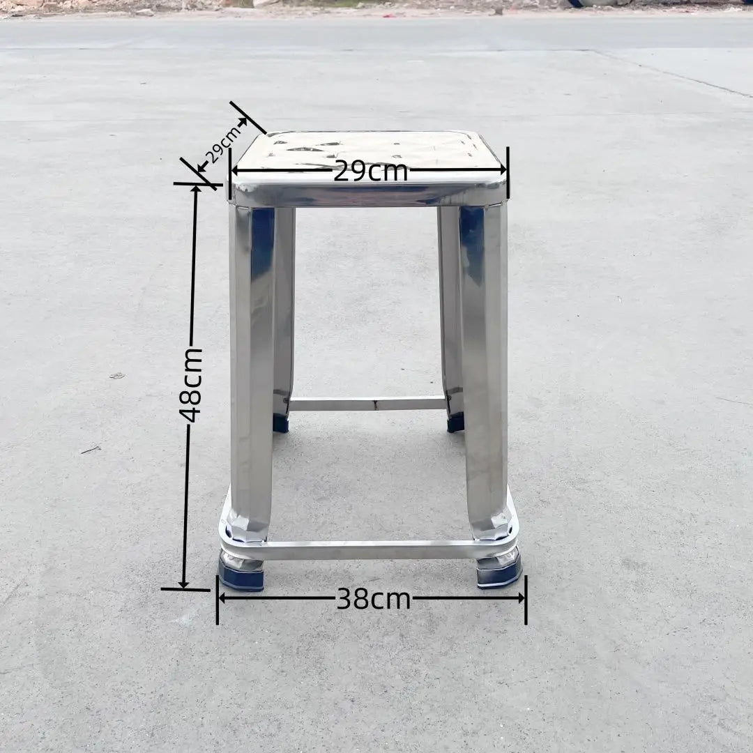 Afralia™ Stainless Steel Square Stool: Simple Modern Household Essential