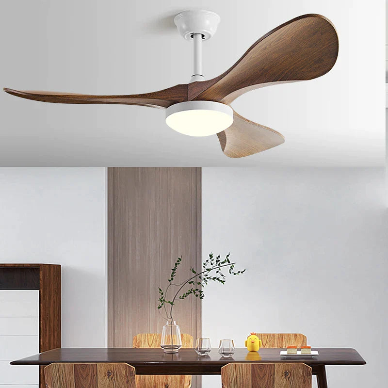 Afralia™ 52-Inch Modern LED Ceiling Fan Light with Strong Winds and Mute Operation