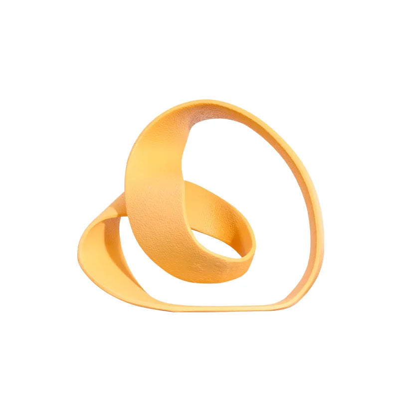 Afralia™ Resin Ribbon Geometric Figurines for Stylish Home Decor