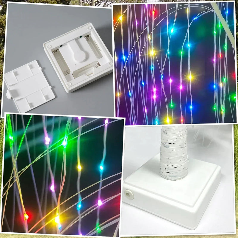 Afralia™ Colorful Willow Tree Lights with 7 Modes Remote Control for Parties, Holidays & Gifts