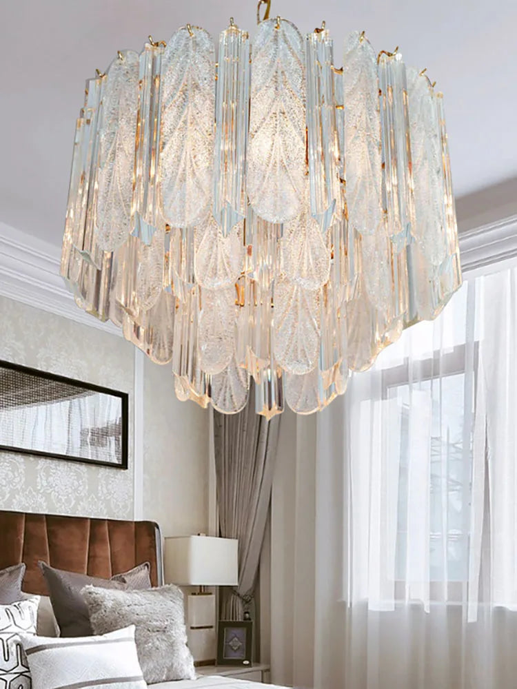 Afralia™ Crystal Bedroom Pendant Lamp: Designer Luxury Glass Lighting for Living Room