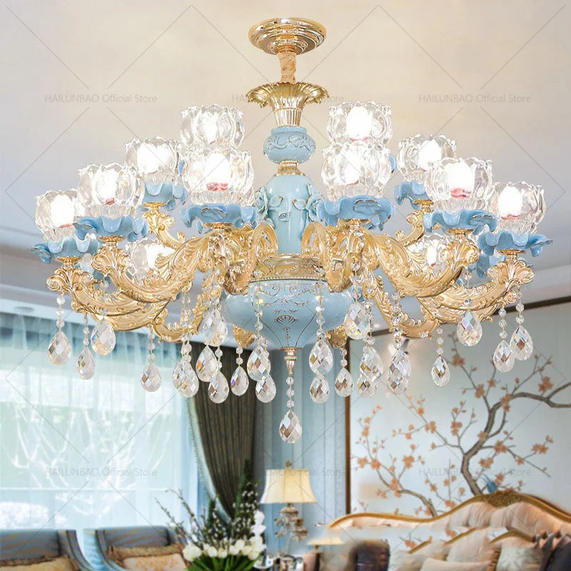 Afralia™ Modern Crystal Chandelier for Living Room Dining French Luxury Bedroom