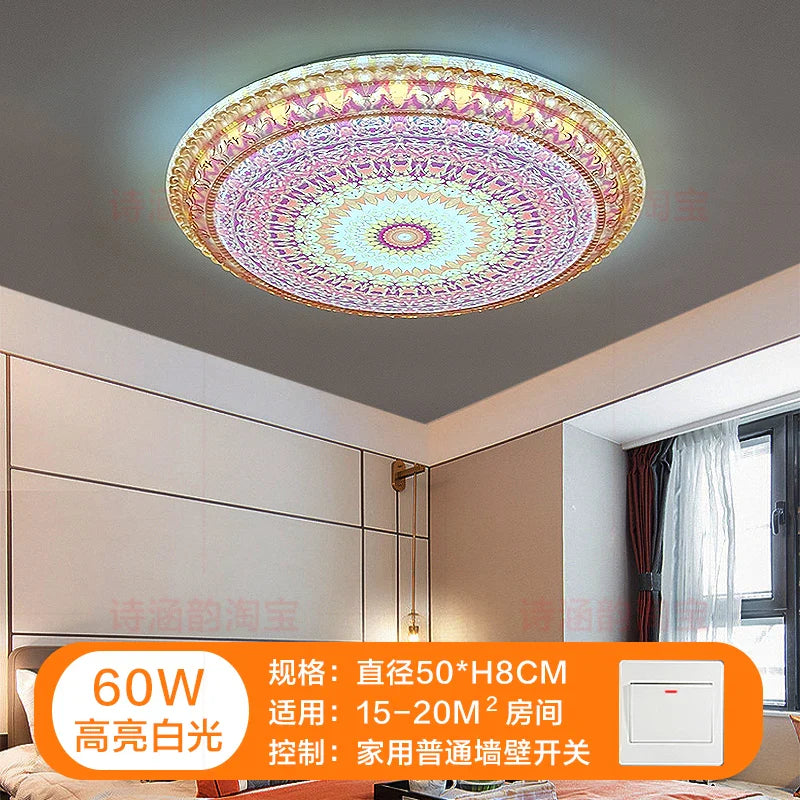 Afralia™ Bohemian Romantic Art Decor Ceiling Lamp 50cm for Living Room and Bedroom
