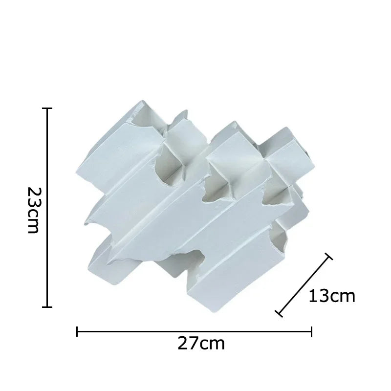 Afralia™ Geometric Ceramic Desk Ornament Minimalism Sculpture Room Decor