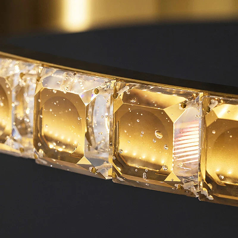 Afralia™ Modern LED Crystal Ceiling Chandelier for Living Room Bedroom Hotel Villa