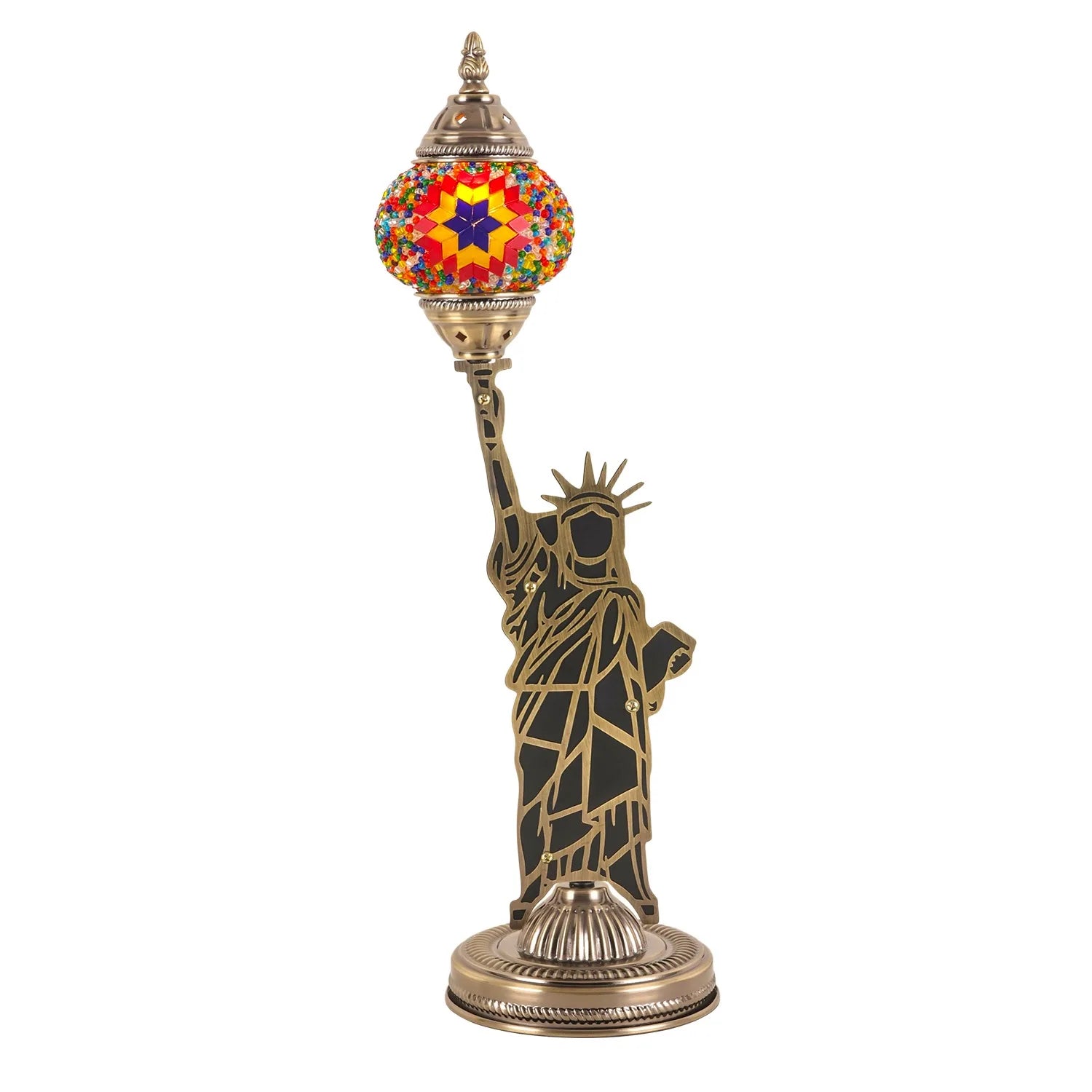 Afralia™ Lady Liberty Vintage Table Lamp LED E14 Classical Design