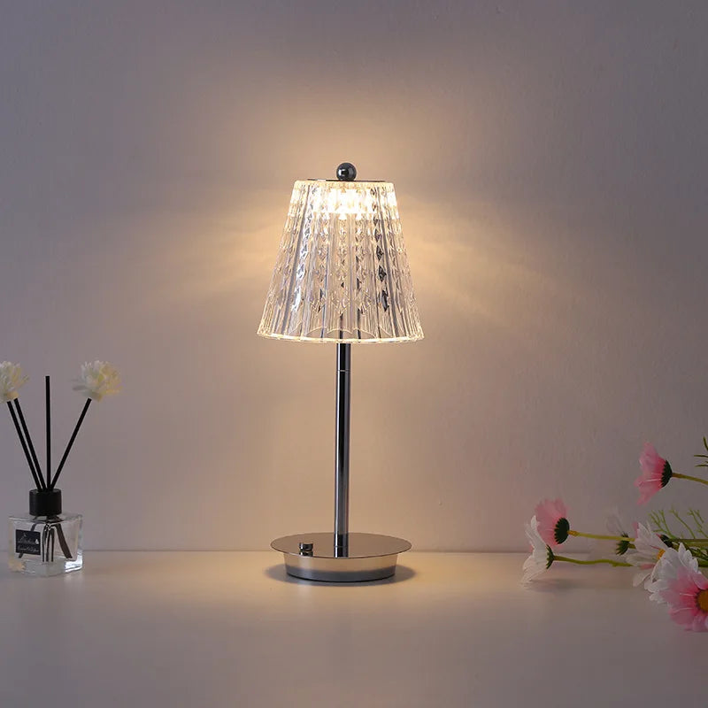 Afralia™ Diamond Touch Desk Lamp, Modern Metal, Bedside Atmosphere, Creative & Romantic