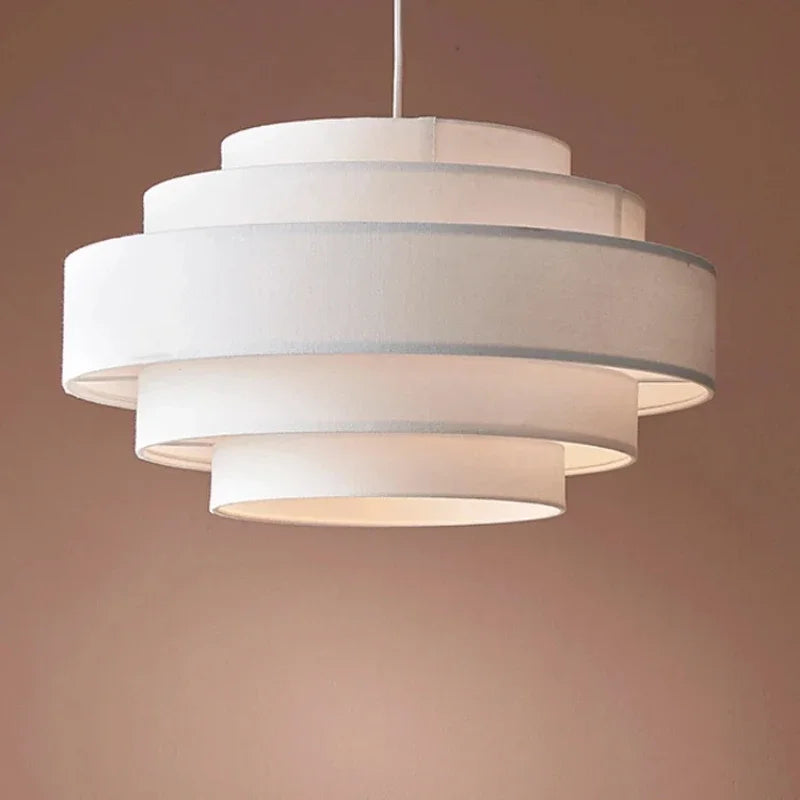 Afralia™ Minimalist Fabric Pendant Chandelier for Bedroom and Bar - LED Ceiling Lamp