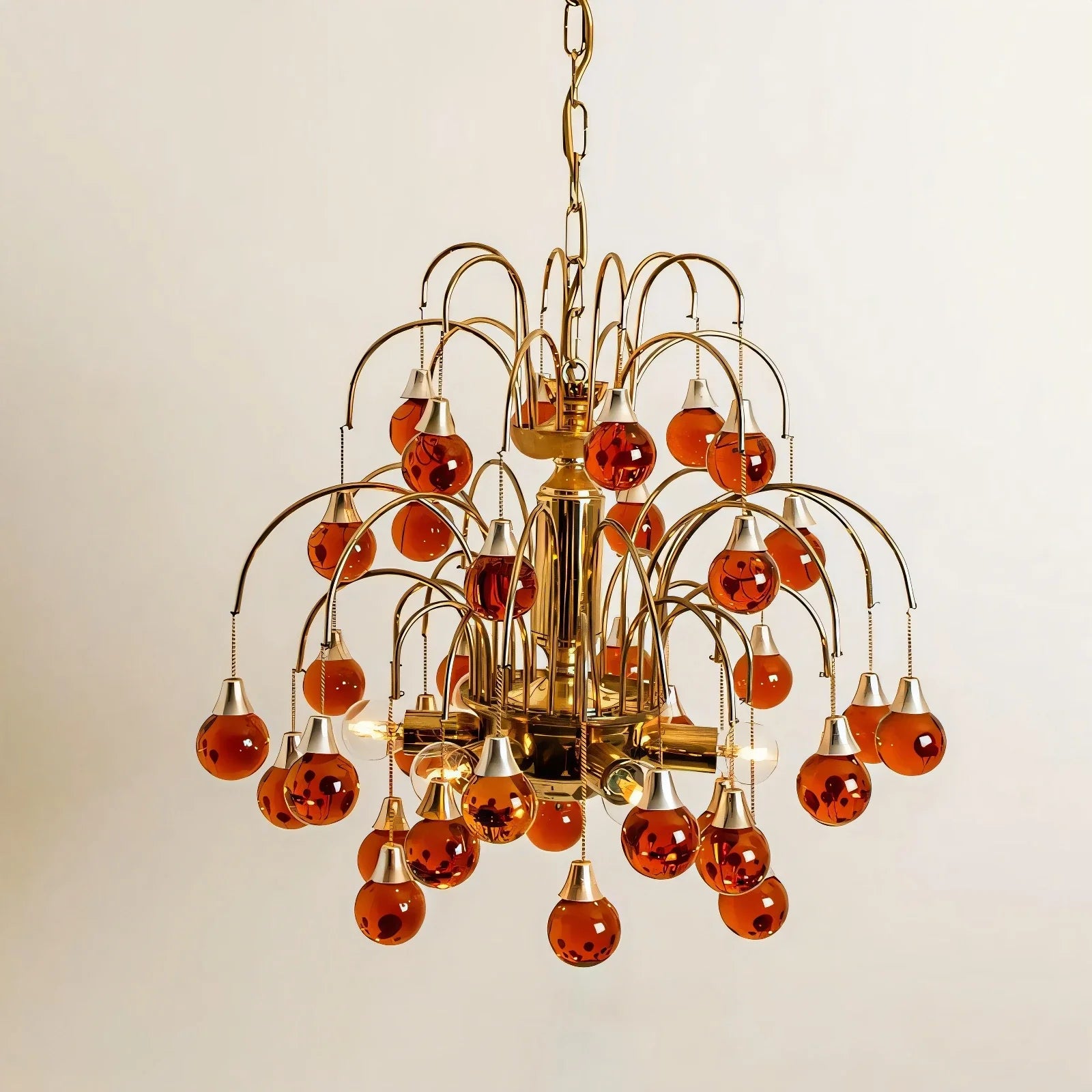 Afralia™ Teardrop Murano Glass Chandelier in Red Purple - Cherry Atmosphere Decor