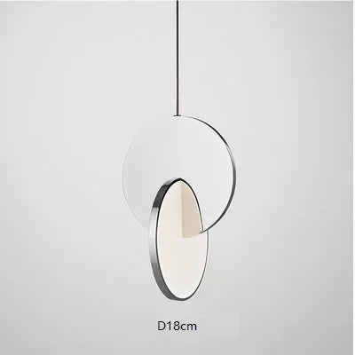 Afralia™ Round LED Pendant Light Modern Mirror Design for Home Decor