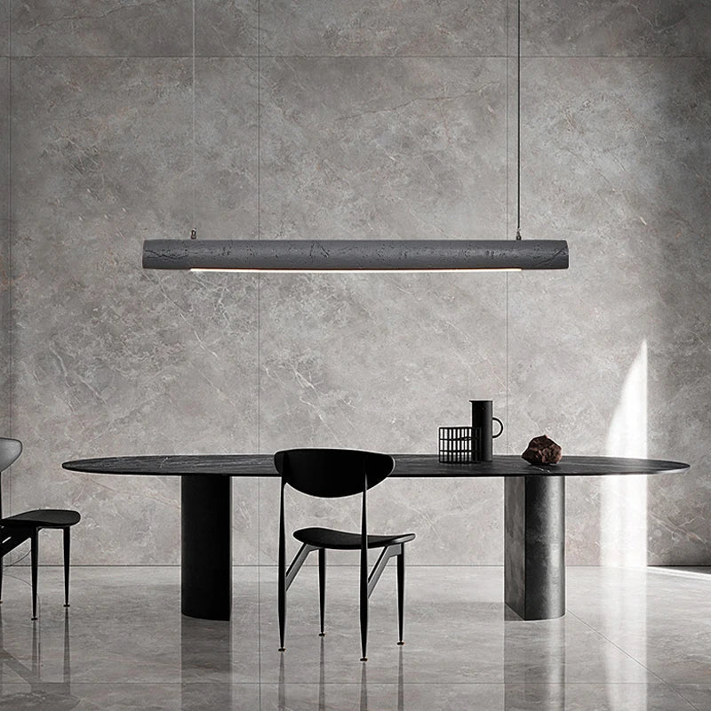 Afralia™ Wabi Sabi Led Strip Pendant Lights - Nordic Minimalist Dining Room Chandelier