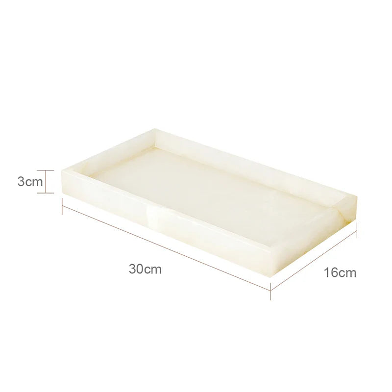 Afralia™ White Onyx Marble Bathroom Set