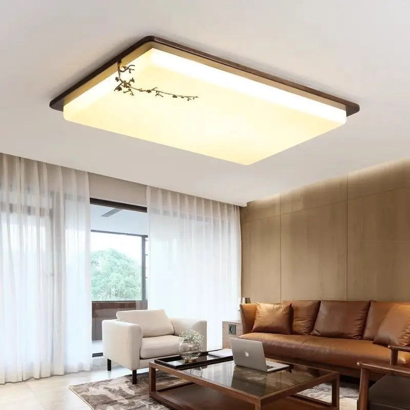 Afralia™ Antique Copper LED Ceiling Light - Traditional Chinese Art Painting Surface Lamp