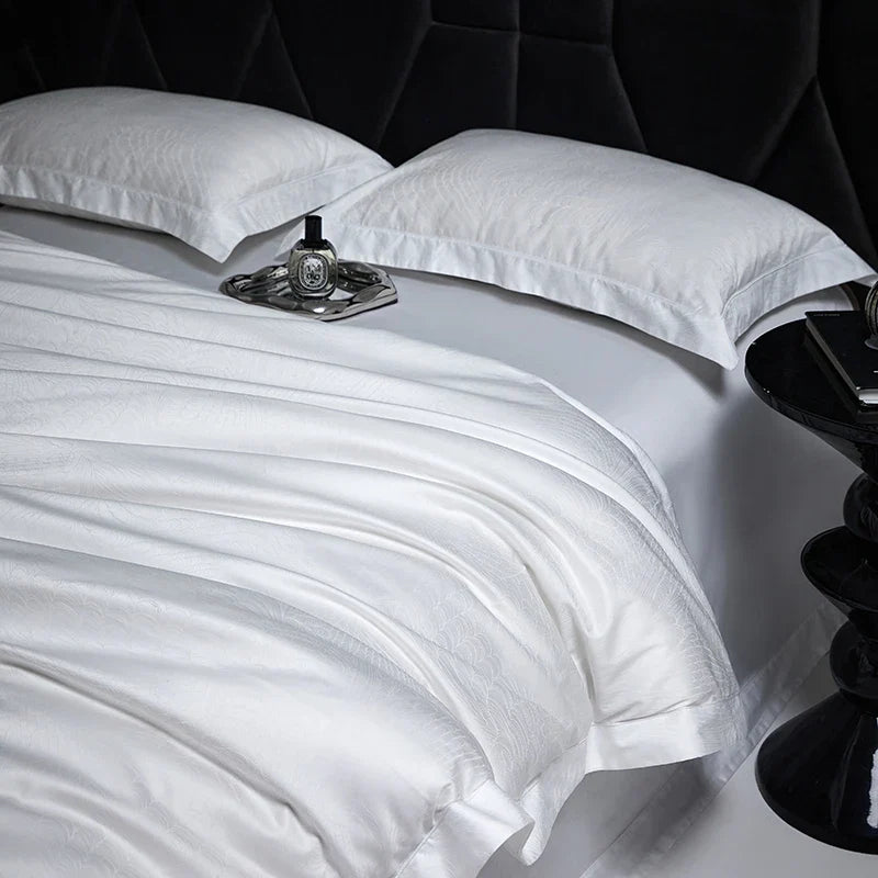Afralia™ Silky Egyptian Cotton Luxury Bedding Set - Queen King Size Duvet Cover Sheet Pillowcases