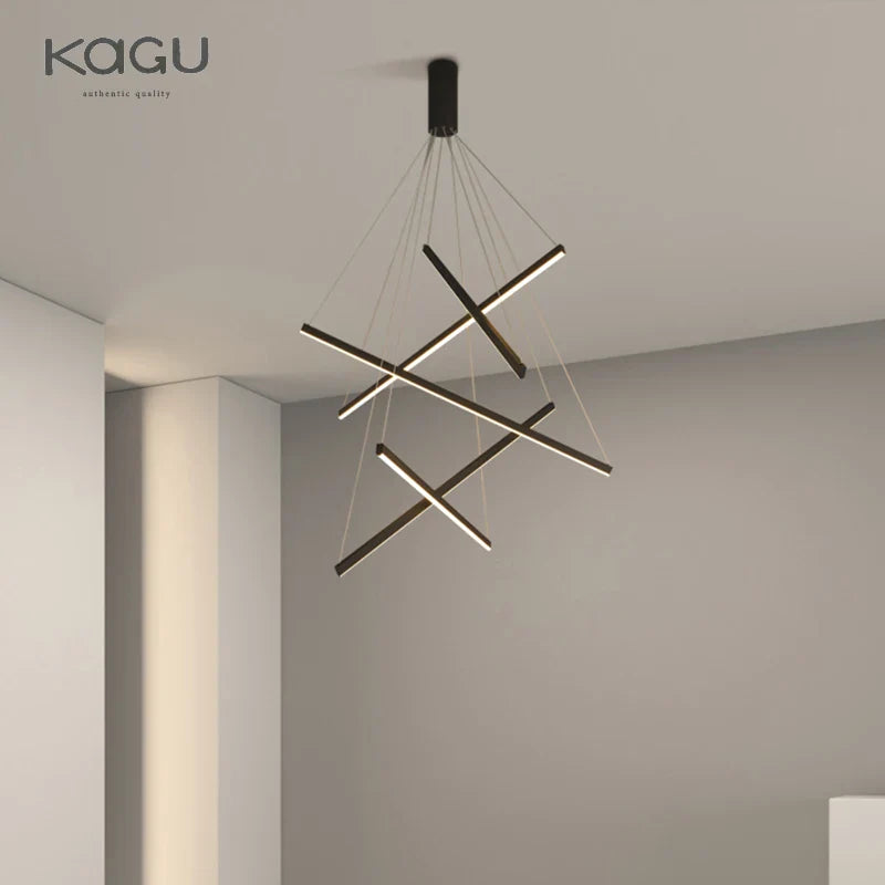 Afralia™ LED Chandelier: Modern Luster Lighting for Stair Hall Bedroom Room Duplex Building