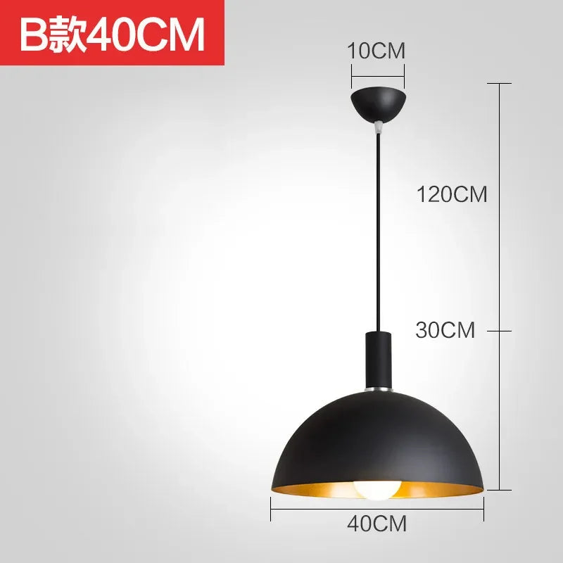 Afralia™ Nordic Vintage Industrial E27 Pendant Light Chandelier for Living Room and Kitchen