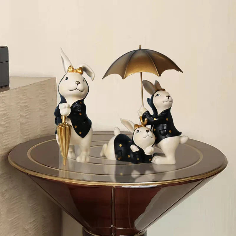 Afralia™ Nordic Rabbit Sculpture: Elegant Home Office Desk Decoration & Wedding Gift