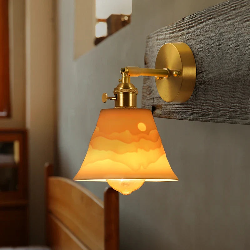 Afralia™ Ceramic LED Wall Sconce - Vintage White, Nordic Minimalism