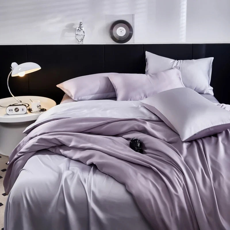 Afralia™ Silkly Bedding Sets: Svetanya 100s Lyocell, Summer Bed Linens, Ru Europe Sizes