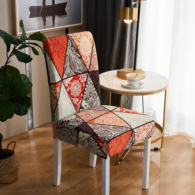 Afralia™ Stretch Print Chair Cover - Elastic Seat Slipcover