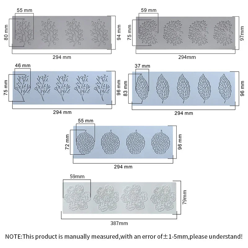 Afralia™ Coral Branch Leaf Silicone Mold for Cake Chocolate Baking Decoration