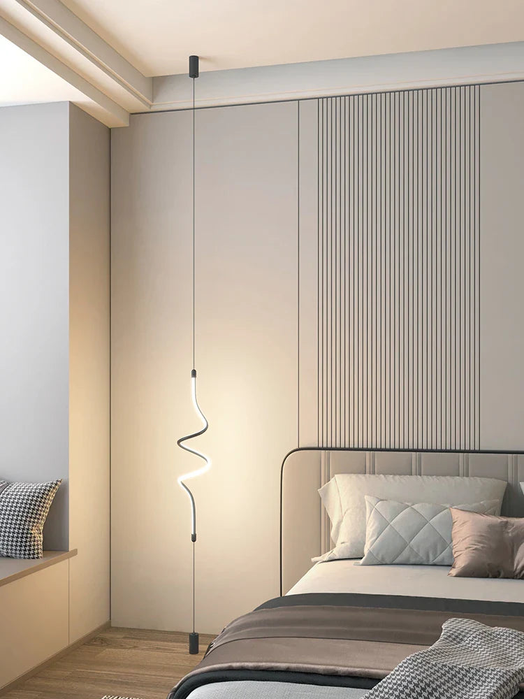 Afralia™ Geometric Line LED Floor Lamp: Modern Designer Interior Light for Living Room, Bedroom, Study