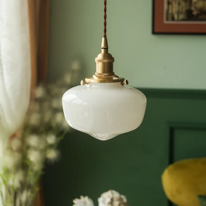 Afralia™ Glass LED Pendant Lamp: Nordic Minimalism for Bedroom, Living Room, Kitchen & More