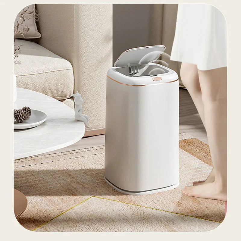 Afralia™ Smart Sensor Trash Can Large Capacity Electric Touchless Bin