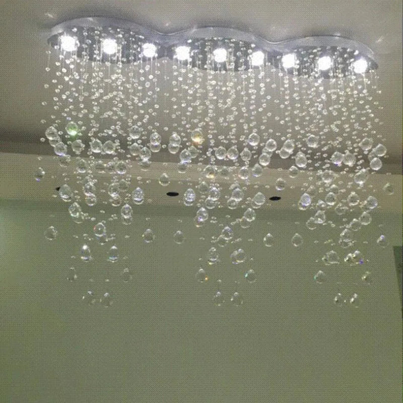 Afralia™ Oval Crystal Chandeliers for Living Room and Bar Lighting