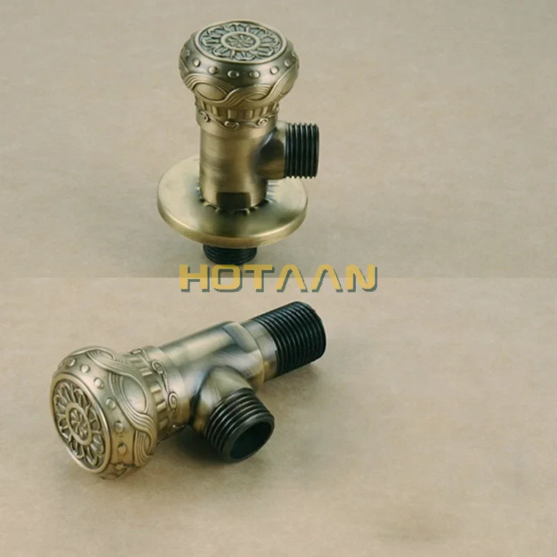 Afralia™ Brass Triangle Valve Bathroom Accessory 1/2*1/2 Angle Valves YT-5168