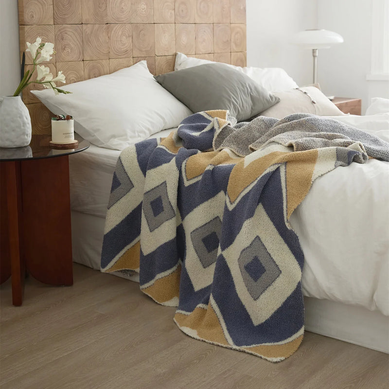 Afralia™ Plaid Blanket - Cozy Contrast Color Fluffy Throw