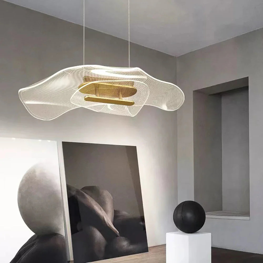 Afralia™ LED Dimmable Ceiling Chandelier: New Nordic Acrylic Home Lighting for Living Room
