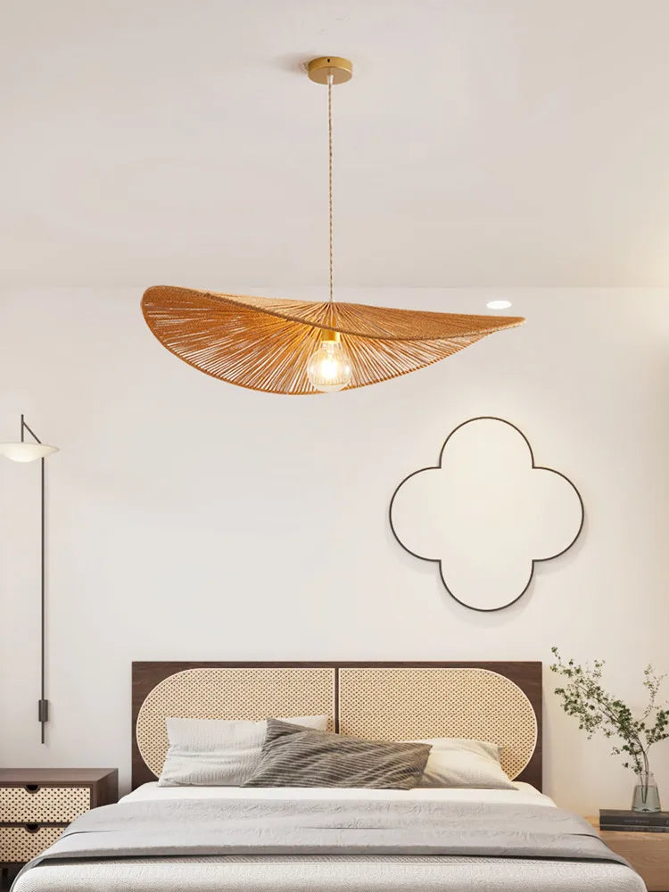 Afralia™ Bamboo Wabi Sabi Chandelier Pendant Lights - Nordic Retro Design for Home Decor