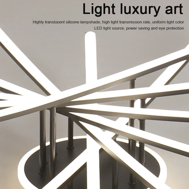 Afralia™ Modern LED Ceiling Chandelier Light for Home Decor and Living Room