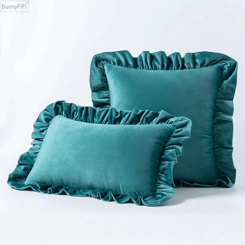 Afralia™ Velvet Cushion Cover for Sofa Office Car Soft Backrest Pillowcase