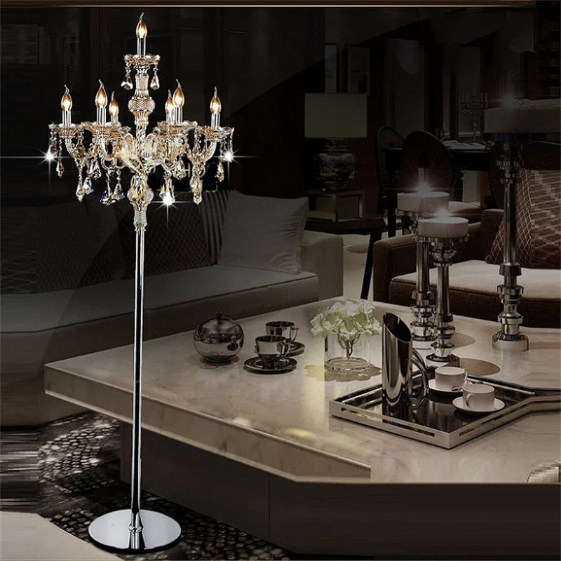 Afralia™ Crystal Floor Lamp: Luxurious LED Fashion for Living Room and Bedroom