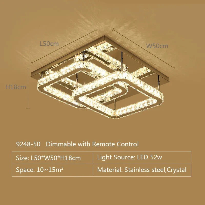 Afralia™ Heart Shaped Crystal LED Ceiling Light - Modern Chandelier Fixture for Living Room