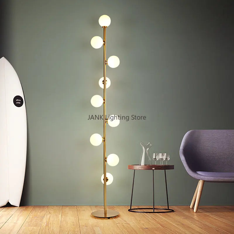 Afralia™ Glass Ball Standing Lamp Set: Nordic Postmodern Minimalist Magic Beans Style