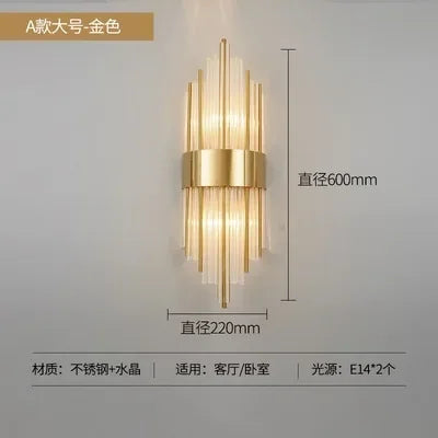 Afralia™ Crystal LED Wall Light Modern Indoor Lighting for Living Room & Aisle